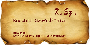 Knechtl Szofrónia névjegykártya